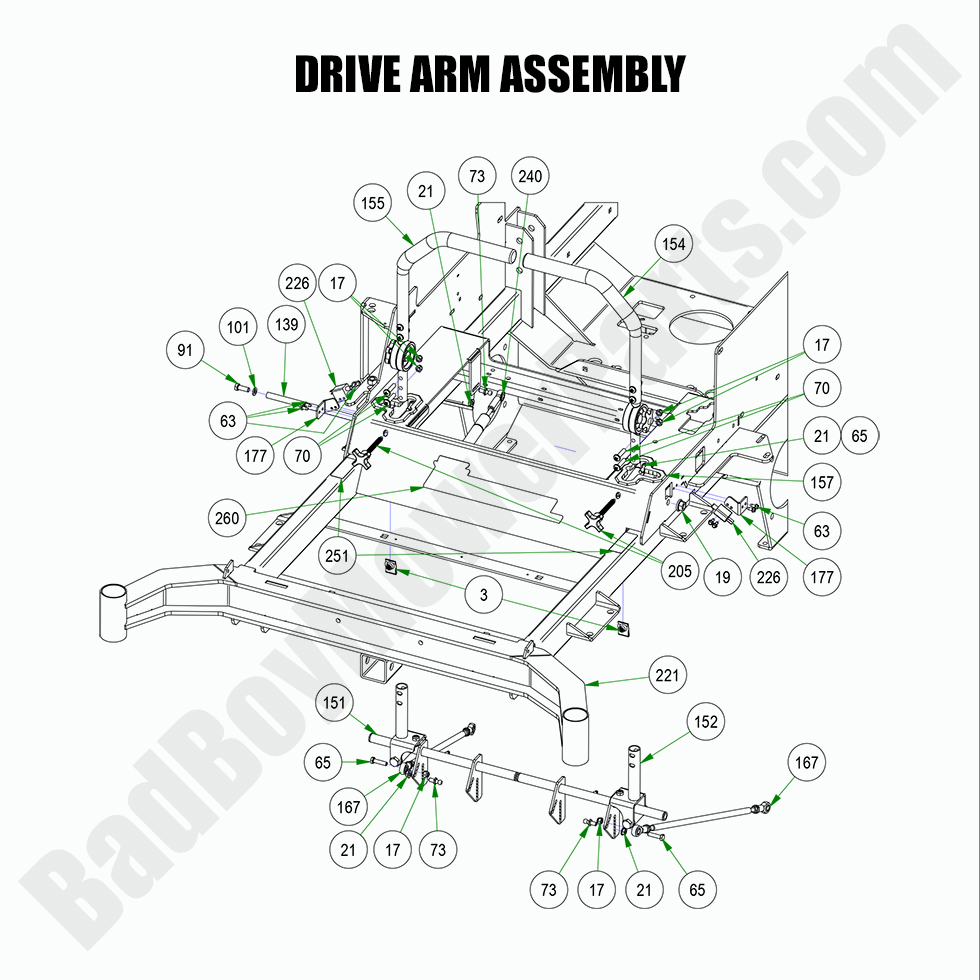 2022 Rebel Drive Arm Assembly